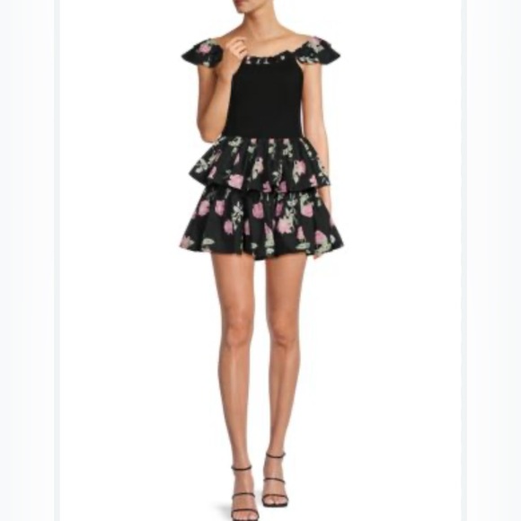 LoveShackFancy Tiered Floral Mini Dress - Picture 2 of 6